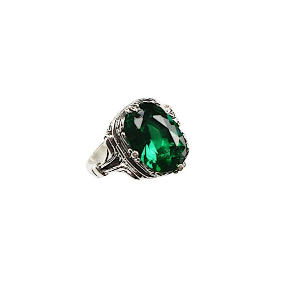 Οξινταρισμένο Δαχτυλίδι με Πράσινο Ζιργκόν